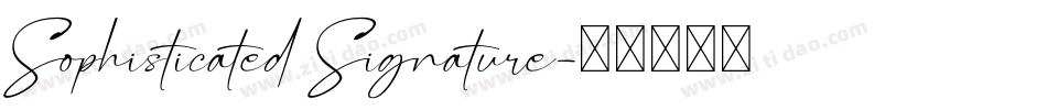 Sophisticated Signature字体转换